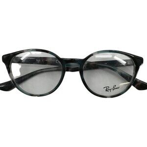 Ray-Ban Round Tortoise Shell Plastic Eyeglass Frames 5390 5949 50-19-145 Blue